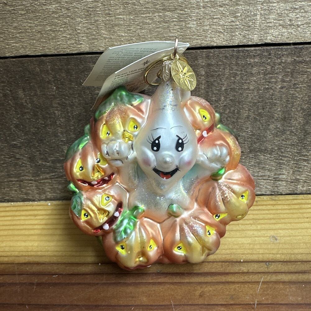 Christopher Radko 2000 Giggles And Boo Glass Halloween Ornament 4” 00-123-0